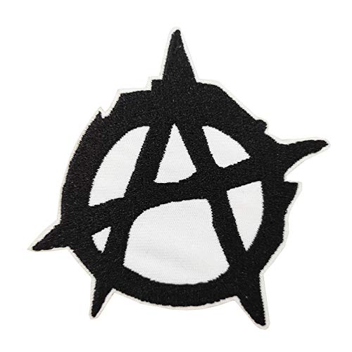 7,6 cm Anarchie-Symbol, Anarchismus, bestickt, zum Aufbügeln oder Aufnähen von Cute-Patch