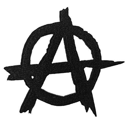 7,6 cm gestanztes Anarchie-Symbol, Anarchismus, bestickt, zum Aufbügeln oder Aufnähen von Cute-Patch