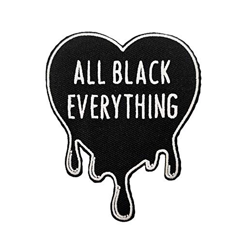 All Black Everything Embroidered Iron on Patch Goth Gift von Cute-Patch