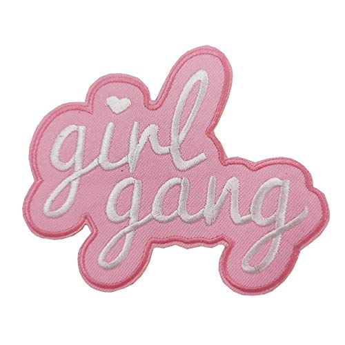 Aufnäher zum Aufbügeln, Motiv: Girl Gang Girl Power, rosa Applikation, Feminismus, femininistische Bewegung von Cute-Patch