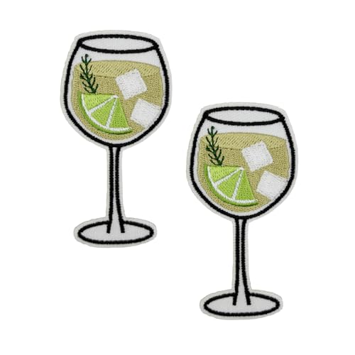 Bestickter Aufnäher zum Aufbügeln, Motiv: Gin & Tonic, für Baseballmützen, T-Shirts, Hoodies, Rucksäcke, 7,6 cm Bestickter Aufnäher zum Aufbügeln, Motiv: Gin & Tonic, für Baseballmützen, T-Shirts, Hoodies, Rucksäcke, 7,6 cm von Cute-Patch