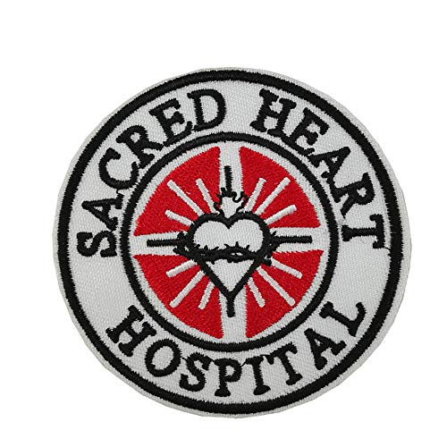 Cute-Patch Aufnäher mit Aufschrift "Sacred Heart Hospital", bestickt, zum Aufbügeln oder Aufnähen, medizinische Krankenschwestern, Arzt, Erste-Hilfe-Logo von Cute-Patch