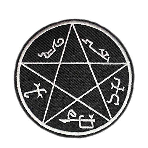 Cute-Patch Devilstrap Dämonenfalle Supernatural Witchcraft bestickt zum Aufbügeln oder Aufnähen, Tattoo-Abzeichen, Tattoo-Emblem von Cute-Patch