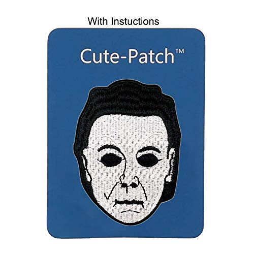 Michael Myers bestickter Aufnäher zum Aufbügeln oder Aufnähen, Holloween, Horror-Monster, Geschenke von Cute-Patch