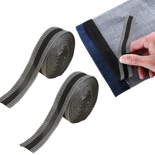 Cutiolly Saumbänder zum Aufbügeln,2pcs Hosenband Selbstklebend,Saumbänder Selbstklebend,Saumband zum Aufbügeln Selbstklebende,Stoffklebeband,Textilklebeband,Saumbänder zum Aufbügeln Jeans von Cutiolly