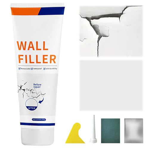 Fertigspachtel Weiß,250g Wandreparaturcreme,Spachtelmasse Weiß Innen,Fertig Spachtelmasse Weiß Wand,Wand Reparatur Paste,Effektiv Ausbessern von Bohrlöchern und Füllen Rissen,Löchern,Graffiti von Cutiolly