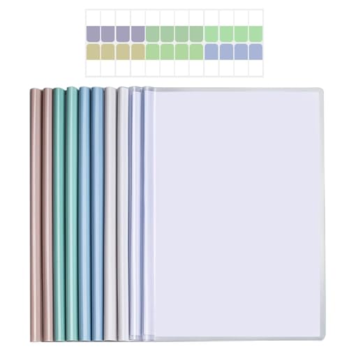 Klemmschienen Bewerbungsset,10pcs Klemmschienen A4,Sliding Bar Binder,Kunststoff A4 Sliding Bar Binder, Kunststoff Bericht Abdeckungen,Schiebebinder von Cutiolly