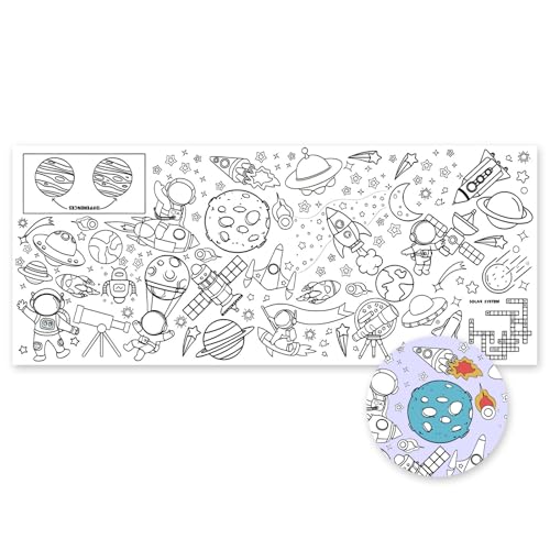 CutitiUU 183 * 76 cm Riesen-Malposter für Kinder,Wasserfeste Papiertischdecke zum Ausmalen,Papier-Tischdecke zum Ausmalen,Ausmaltischdecke für Kinder,Einweg Party Supplies,Kritzelkunst (Raum) von CutitiUU