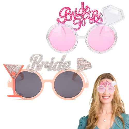 CutitiUU 2 Stück Bride to Be Brautbrille Partybrille, Braut-Sonnenbrille, Junggesellinnenabschied,Braut Party Lustige Glitzer Party Brille Fancy Dress Requisiten,Dekorationen CutitiUU 2 Stück Bride to Be Brautbrille Partybrille, Braut-Sonnenbrille, Junggesellinnenabschied,Braut Party Lustige Glitzer Party Brille Fancy Dress Requisiten,Dekorationen von CutitiUU