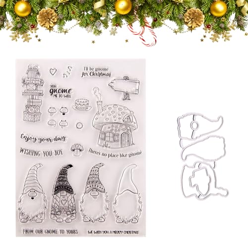 CutitiUU Weihnachten Klarer Stempel,Weihnachten Plastik Senior Transparent Stempel +Ausstecher Form 1set,Weihnachten Kunststoff alter Mann Messer Form,Weihnachtsstempel Plastik Alter Mann von CutitiUU