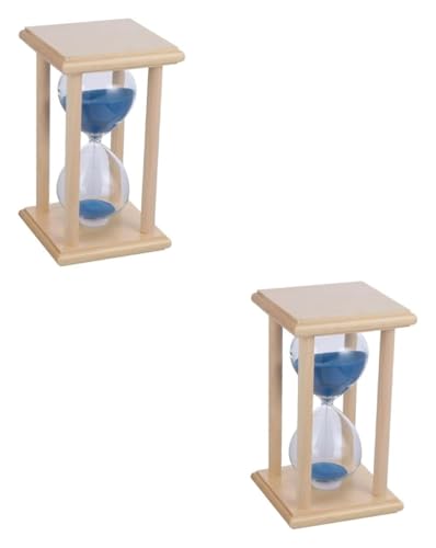 CvbGNJm Sanduhr, Sanduhr-Timer, Glas-Sanduhr-Timer for transparente Sanduhr, Spiel-Timer, 15 Minuten, Sanduhr, Zahnbürsten-Timer, Sanduhr, Uhr, Holz, Desktop-Ornamente von CvbGNJm