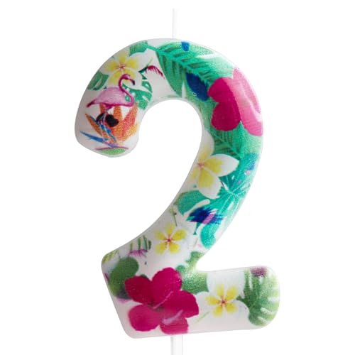 Kerze zum 2. Geburtstag, Flamingo, Zahl 2, Kerze, Flamingo, Kuchendekoration, Geburtstagsparty-Zubehör, weiß, tropische hawaiianische Blumen, Thema, für Babyparty, Kinder, Jungen, Mädchen, Kerze zum 2. Geburtstag, Flamingo, Zahl 2, Kerze, Flamingo, Kuchendekoration, Geburtstagsparty-Zubehör, weiß, tropische hawaiianische Blumen, Thema, für Babyparty, Kinder, Jungen, Mädchen, von Cxryrzhe