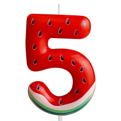 Zahlen 5 Geburtstagskerzen rot alles Gute zum Geburtstag Wassermelone Thema Kerzen Kuchendekoration, Geburtstag Party Dekoration Kerzen Jahrestag Feier Geburtstag Geschenk Zahlen 5 Geburtstagskerzen rot alles Gute zum Geburtstag Wassermelone Thema Kerzen Kuchendekoration, Geburtstag Party Dekoration Kerzen Jahrestag Feier Geburtstag Geschenk von Cxryrzhe