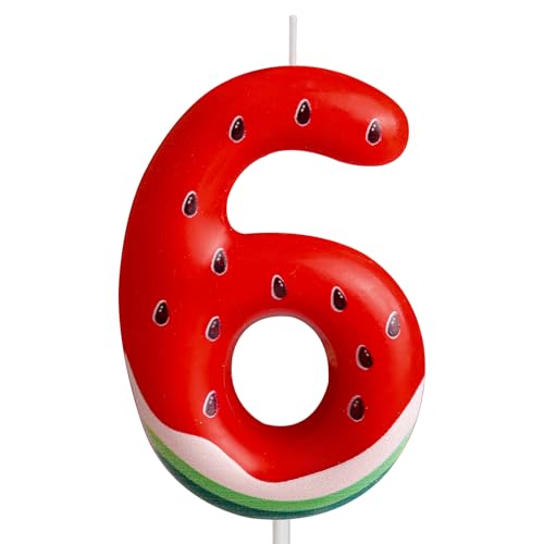 Zahlen 6 Geburtstagskerzen rot alles Gute zum Geburtstag Wassermelone Thema Kerzen Kuchendekoration, Geburtstag Party Dekoration Kerzen Jahrestag Feier Geburtstag Geschenk Zahlen 6 Geburtstagskerzen rot alles Gute zum Geburtstag Wassermelone Thema Kerzen Kuchendekoration, Geburtstag Party Dekoration Kerzen Jahrestag Feier Geburtstag Geschenk von Cxryrzhe