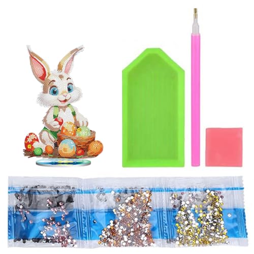 Cymwer Diy 5d-diamant-malerei-set, Osterhase, Diamant-malerei, Ostern, Diy-vollkreis-diamant-malerei, Kaninchen-ei, Strass-gemälde, Bastel-dekoration, Heim-wand-dekoration von Cymwer