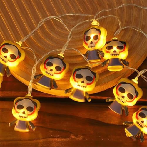 Cymwer Halloween LED String Light Kürbis Gespenst Spinnennetz Hängende batteriebetriebene dekorative Licht 1,5m 10 LEDs Outdoor Fairy Lights für Home Indoor Outdoor Decor von Cymwer