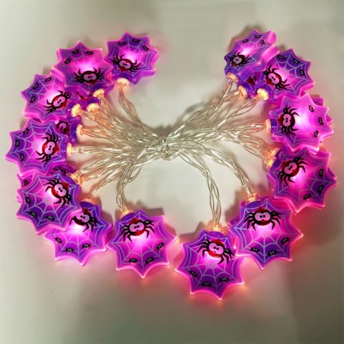 Cymwer Halloween LED String Light Kürbis Gespenst Spinnennetz Hängende batteriebetriebene dekorative Licht 1,5m 10 LEDs Outdoor Fairy Lights für Home Indoor Outdoor Decor von Cymwer