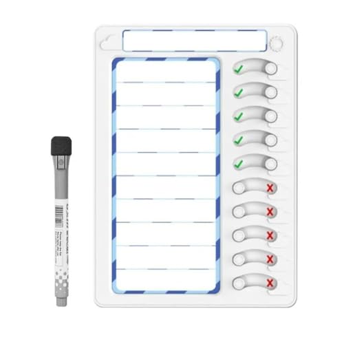 Aufgabendiagramm für Kinder und Erwachsene, verschiebbares Morgen-Routinediagramm, trocken abwischbar, Aufgabendiagramm, magnetische Checklistentafel von Cyni