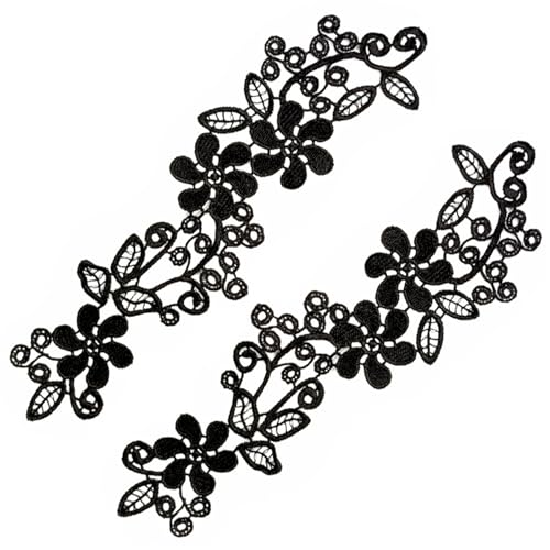 Cyni 1 Paar elegante Blumenspitzen-Applikationen für Hochzeitskleid-Dekoration von Cyni