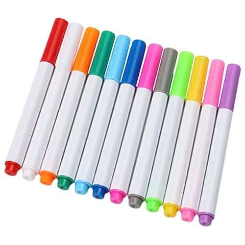 Stoffmarker zum Nähen, wasserlöslicher Marker, verschwindender Stoffmarker, wasserlöslicher Stift, wasserlöslicher Stift, 12 Farben von Cyni