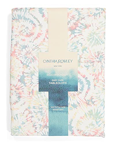 Cynthia Rowley Tischdecke Pusteblume Batik-Muster, für drinnen und draußen, pflegeleicht (70 Rund) von Cynthia Rowley Home