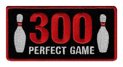 300 Perfect Game Bowling bestickter Aufnäher League Uniform Bügelapplikation Sportemblem von Cypress Collectibles Embroidered Patches