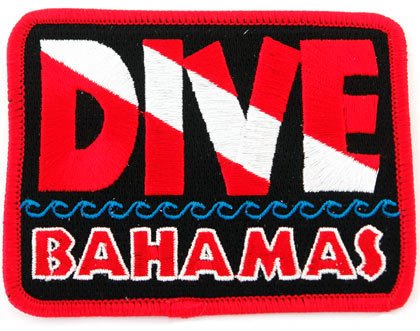 Aufnäher "Dive Bahamas", bestickt, zum Aufbügeln, Motiv: Tauchen von Cypress Collectibles Embroidered Patches