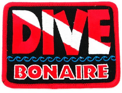 Aufnäher "Dive Bonaire", bestickt, zum Aufbügeln, Motiv: Tauchen von Cypress Collectibles Embroidered Patches