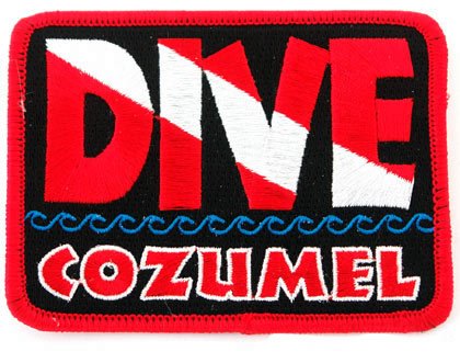 Aufnäher "Dive Cozumel", bestickt, zum Aufbügeln, Motiv: Tauchen von Cypress Collectibles Embroidered Patches