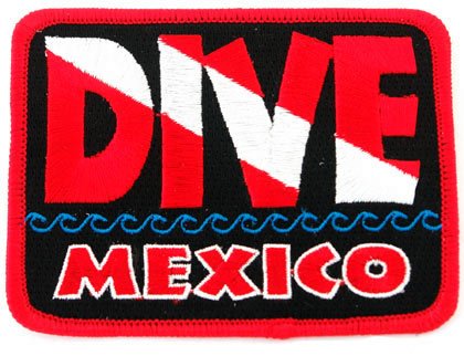 Aufnäher "Dive Mexico", bestickt, zum Aufbügeln, Motiv: Taucher von Cypress Collectibles Embroidered Patches