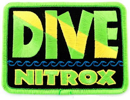 Aufnäher "Dive Nitrox", bestickt, zum Aufbügeln, Motiv: Tauchen von Cypress Collectibles Embroidered Patches