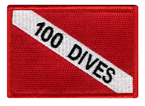 Aufnäher zum Aufbügeln, Motiv: "100 Dives", bestickt, zum Aufbügeln von Cypress Collectibles Embroidered Patches