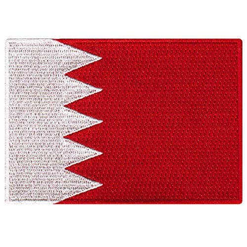 Cypress Collectibles – Bahrain Flagge Patch – Premium bestickte Applikation – Nahöstliches Land zum Aufbügeln – Maße: 8,9 x 6,3 cm von Cypress Collectibles Embroidered Patches