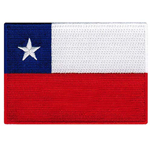 Cypress Collectibles – Chile Flag Patch – Premium bestickte Applikation – südamerikanisches Land zum Aufbügeln – Maße: 8,9 x 6,3 cm von Cypress Collectibles Embroidered Patches