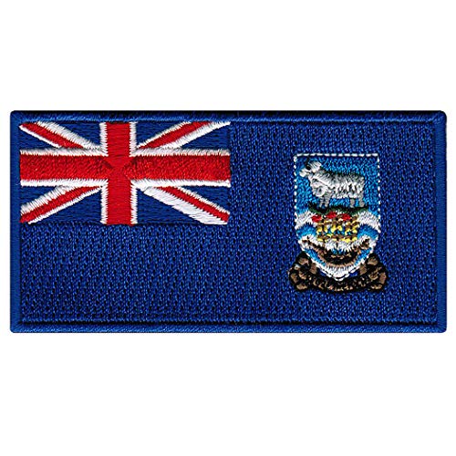 Cypress Collectibles – Falklandinseln Flagge Patch – Premium bestickte Applikation – südamerikanisches Land zum Aufbügeln – Maße: 8,9 x 4,4 cm von Cypress Collectibles Embroidered Patches