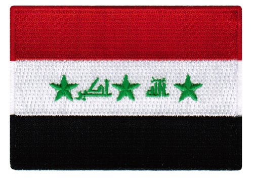 Cypress Collectibles – Irak-Flagge – Premium bestickte Applikation – Nahöstliches Land zum Aufbügeln – Maße: 8,9 x 6,3 cm von Cypress Collectibles Embroidered Patches