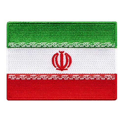 Cypress Collectibles – Iran-Flagge – Premium bestickte Applikation – Nahöstliches Land zum Aufbügeln – Maße: 8,9 x 6,3 cm von Cypress Collectibles Embroidered Patches