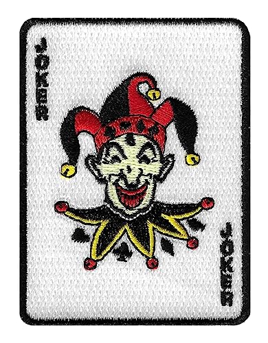 Cypress Collectibles Joker Aufnäher zum Aufbügeln, bestickt, Motiv: Poker, Las Vegas, Spielkarten von Cypress Collectibles Embroidered Patches