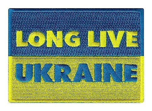 Cypress Collectibles – Long Live Ukraine Flag Patch – Premium Embroidered Appliqué – European Country Iron On Patches – Dimensions 8.9 cm x 6.3 cm von Cypress Collectibles Embroidered Patches