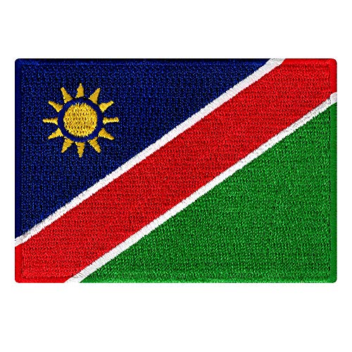 Cypress Collectibles – Namibia Flag Patch – Premium bestickte Applikation – Afrikanisches Land zum Aufbügeln – Maße: 8,9 x 6,3 cm von Cypress Collectibles Embroidered Patches