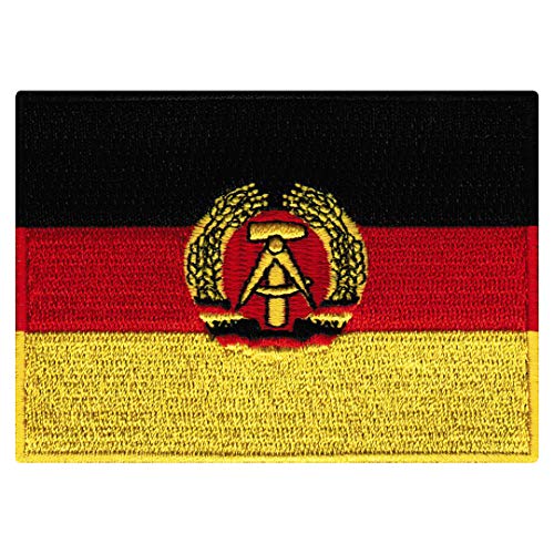 Cypress Collectibles – Ostdeutschland Flagge Patch – Premium bestickte Applikation – Europäisches Land zum Aufbügeln – Maße: 8,9 x 6,3 cm von Cypress Collectibles Embroidered Patches