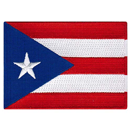 Cypress Collectibles – Puerto Rico Flagge Patch – Premium bestickte Applikation – Karibik Country Iron on Patches – Maße: 8,9 x 6,3 cm von Cypress Collectibles Embroidered Patches