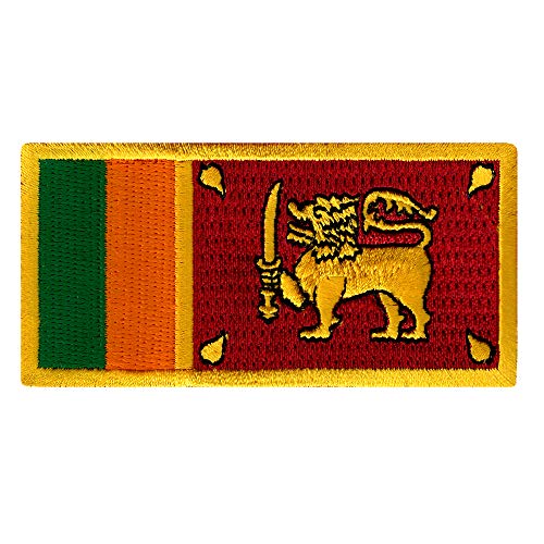 Cypress Collectibles – Sri Lanka Flagge Patch – Premium bestickte Applikation – asiatisches Land zum Aufbügeln – Maße: 8,9 x 6,3 cm Cypress Collectibles – Sri Lanka Flagge Patch – Premium bestickte Applikation – asiatisches Land zum Aufbügeln – Maße: 8,9 x 6,3 cm von Cypress Collectibles Embroidered Patches