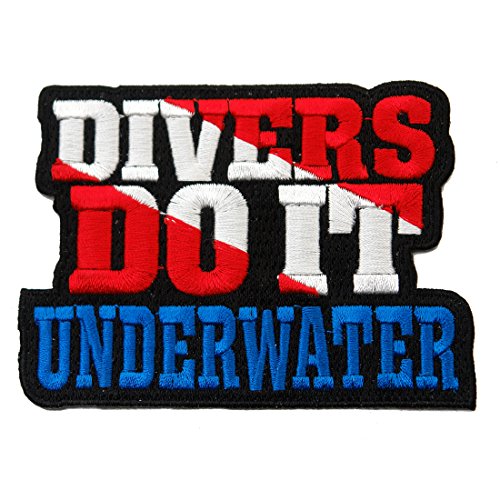 Divers Do It Unterwasser-Emblem, bestickt, zum Aufbügeln, Motiv: Taucher, Souvenir von Cypress Collectibles Embroidered Patches