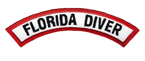 Florida Diver Chevron-Aufnäher, bestickt, zum Aufbügeln, Taucher-Emblem, Souvenir von Cypress Collectibles Embroidered Patches