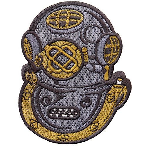 Mark V Helmet Hard Hat Patch Embroidered Iron On Navy Rescue Scuba Deep Diving Emblem SouvenirF von Cypress Collectibles Embroidered Patches