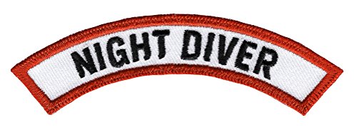 Night Diver Chevron-Aufnäher, bestickt, zum Aufbügeln, Taucher-Emblem, Souvenir von Cypress Collectibles Embroidered Patches