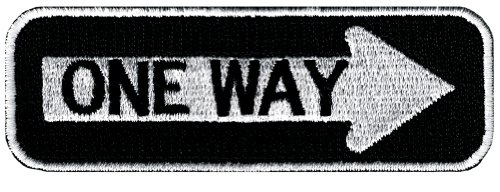 One Way Sign Bestickter Aufnäher zum Aufbügeln Highway Road Biker Emblem Pfeil One Way Sign Bestickter Aufnäher zum Aufbügeln Highway Road Biker Emblem Pfeil von Cypress Collectibles Embroidered Patches