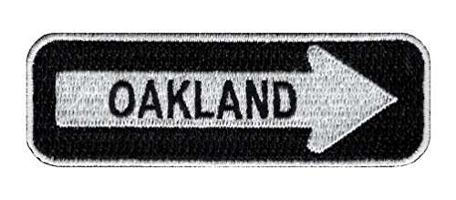 One Way Sign Oakland Bestickter Aufnäher zum Aufbügeln auf Highway Road Biker One Way Sign Oakland Bestickter Aufnäher zum Aufbügeln auf Highway Road Biker von Cypress Collectibles Embroidered Patches