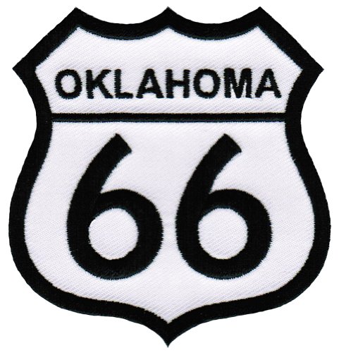 Route 66 Oklahoma bestickter Aufnäher zum Aufbügeln auf Autobahn Straßenschild Biker Emblem Route 66 Oklahoma bestickter Aufnäher zum Aufbügeln auf Autobahn Straßenschild Biker Emblem von Cypress Collectibles Embroidered Patches